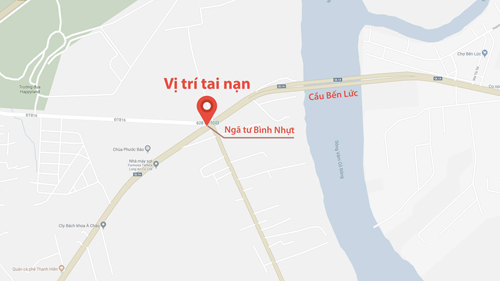 Vị trí xảy ra tai nạn.&nbsp;